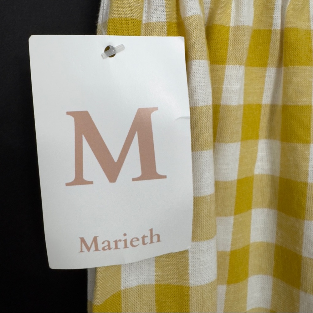 Mossimo Supply Co. Yellow and White Gingham Button-Front Midi Skirt - Picture 3 of 7